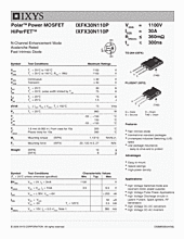 DataSheet IXFK30N110P pdf